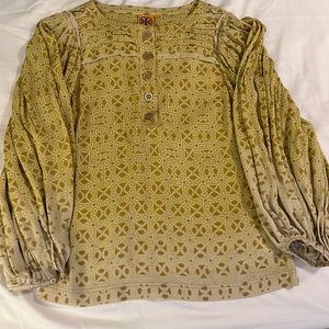 Tory Burch gold blouse